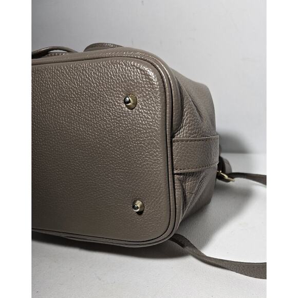 Vintage Liz Claiborne Pebble leather Drawstring Bucket Shoulder Bag Made Italy - Picture 11 of 15